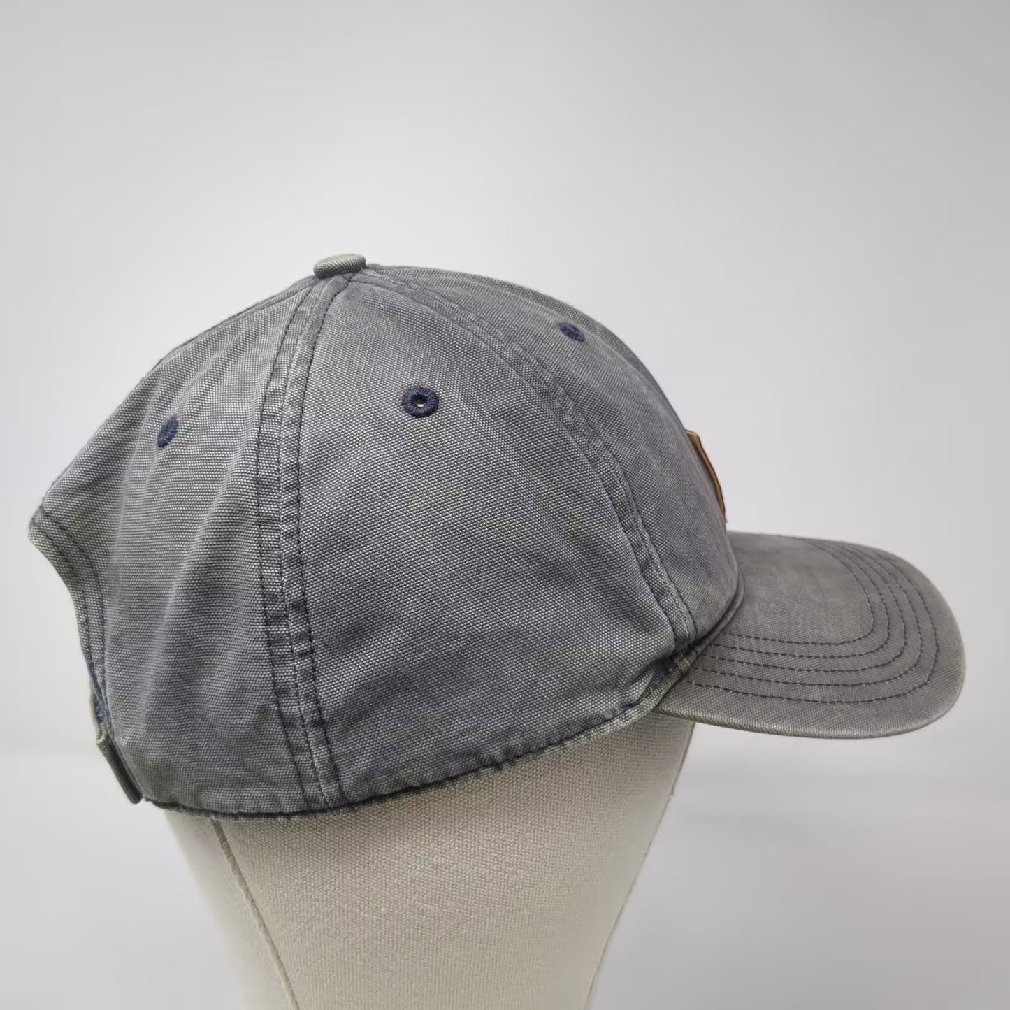 Carhartt Gray Brown Baseball Cap One Size Adjustable Strapback Logo Patch Hat