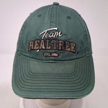 Realtree Baseball Cap Green One Size Team Logo Camo Fill Slideback Strap Hat
