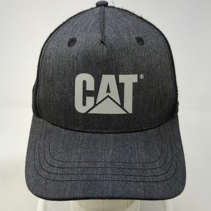 Caterpillar Trucker Hat Gray One Size Mesh Back Snapback Logo Workwear Cap