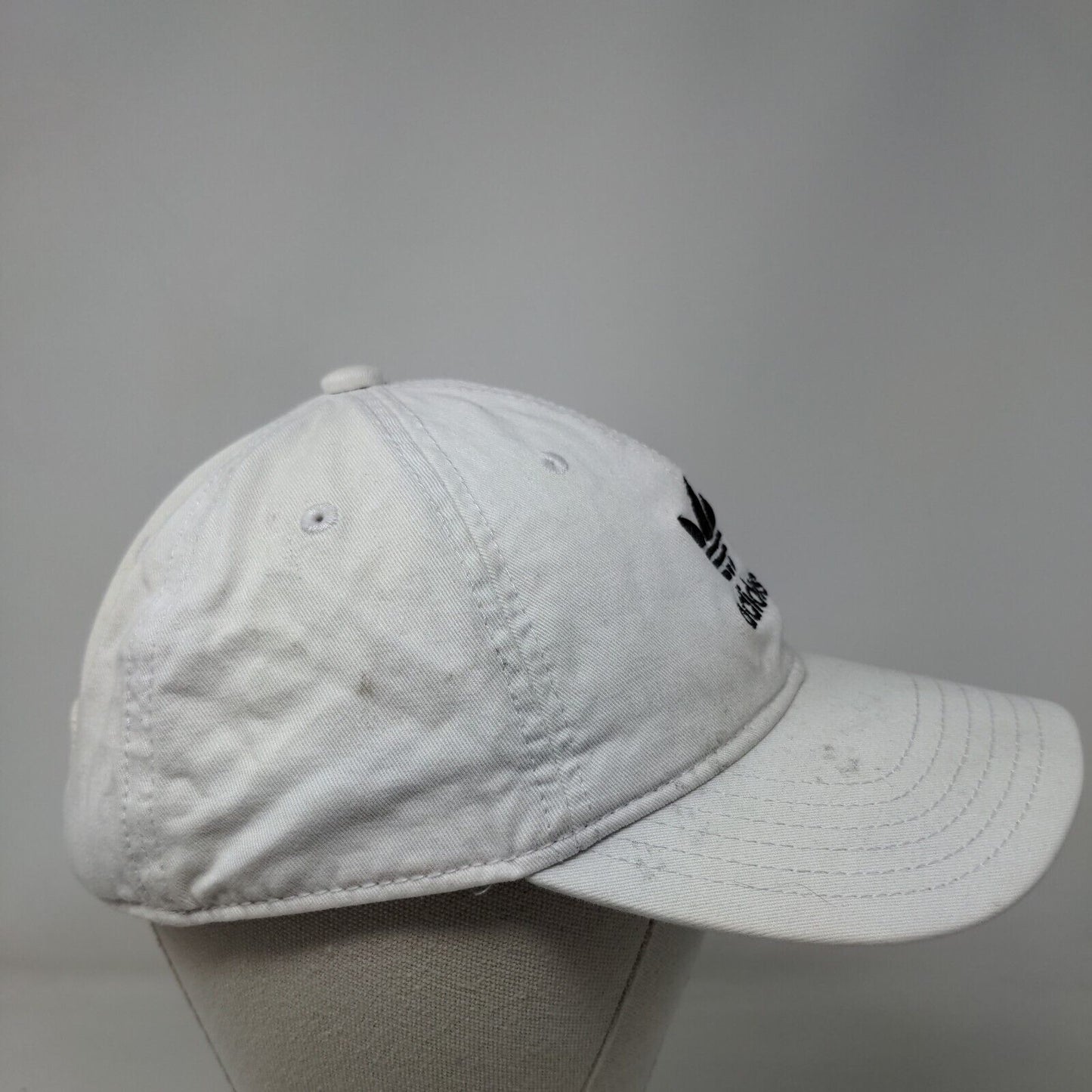 Adidas Trefoil 3 Stripes Slideback Hat White OSFM Embroidered Adjustable