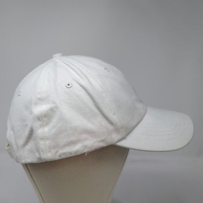 Busch Gardens Baseball Cap White One Size Pink BG Side Embroidery Strapback Hat