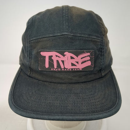Yupoong 5 Panel Black One Size Tribe Devo Race Team Graffiti Logo Strapback Hat