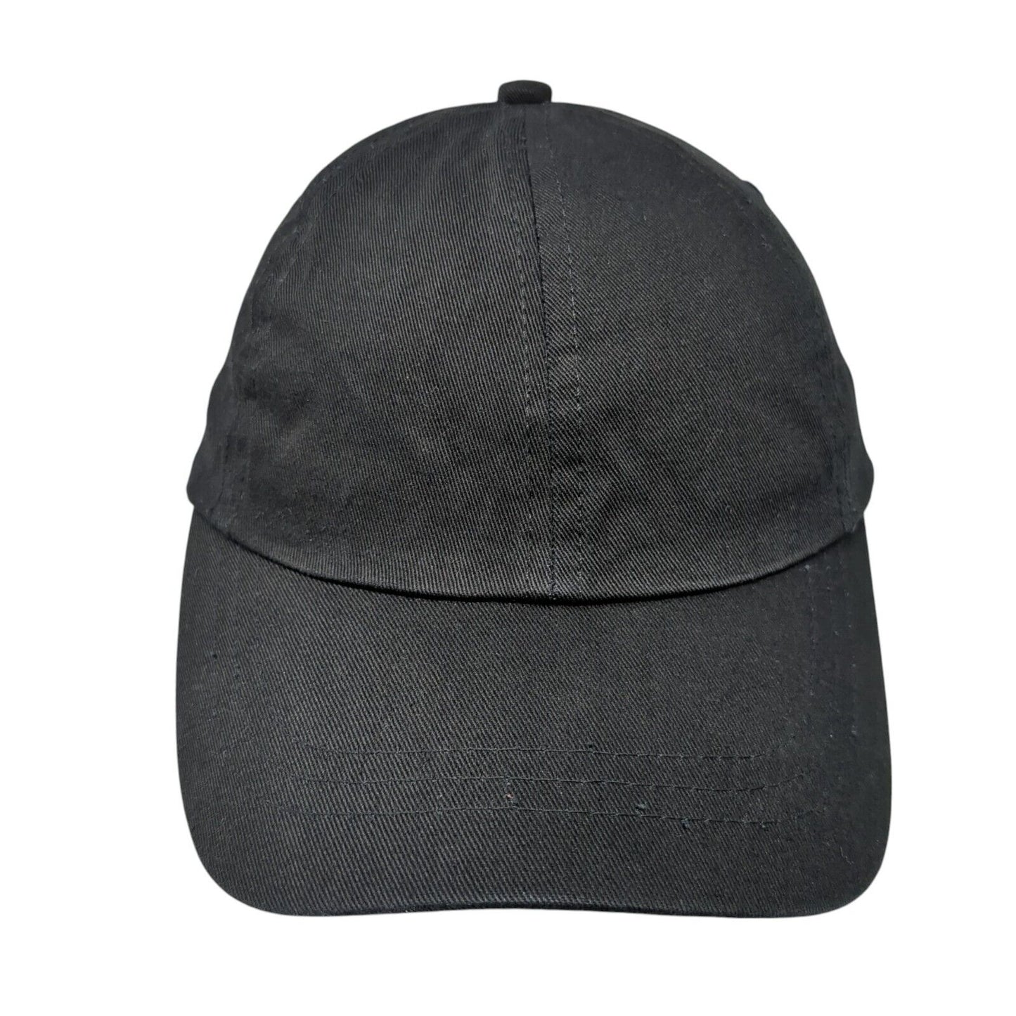 Unbranded Strapback Hat Black One Size Blank Solid Adjustable Outdoor