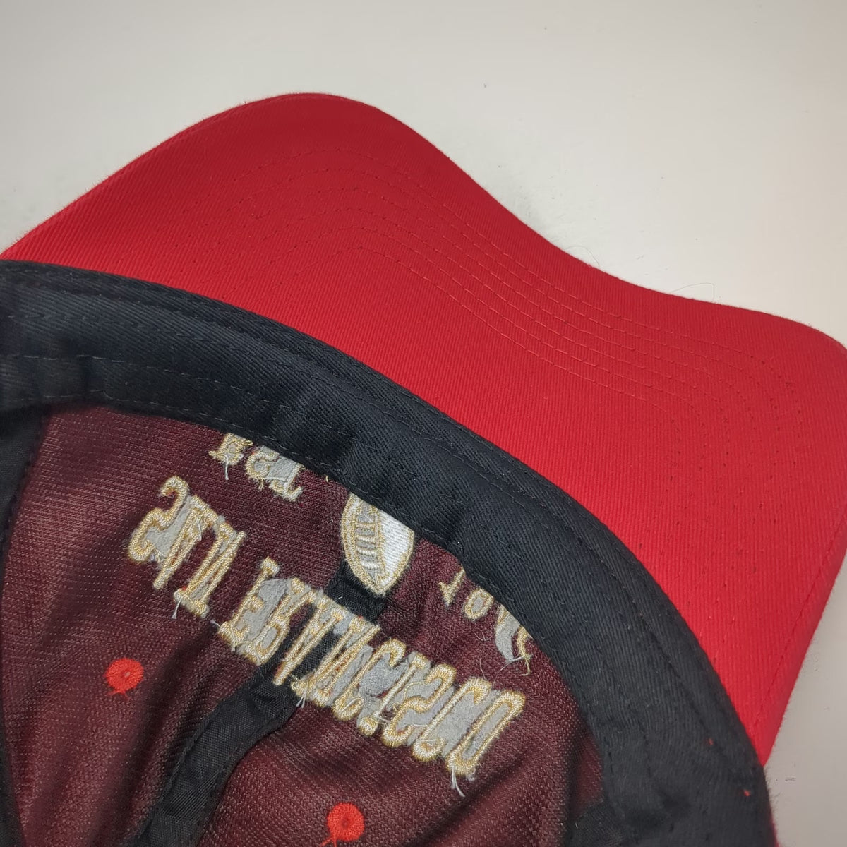 San Francisco Football EST 1946 Hat Baseball Cap Red One Size Gold Embroidery