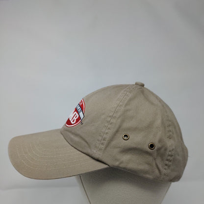 Fresh American Lamb Slideback Hat Tan One Size Adjustable Embroidered
