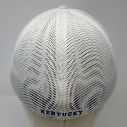 Nike Kentucky Wildcats NCAA Baseball Cap White Blue L Mesh Back Dri-Fit Logo