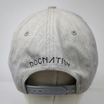 New Era Snapback Gray One Size Roc Nation Paper Plane Logo Flat Bill Hat 9FIFTY
