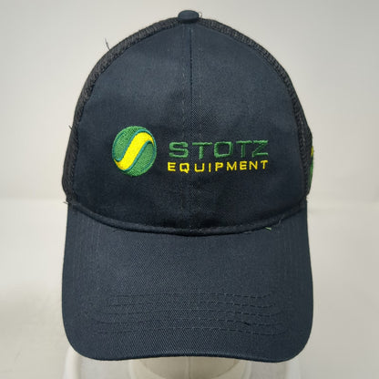 John Deere Trucker Hat Black One Size Stotz Equipment Embroidered Mesh Snapback