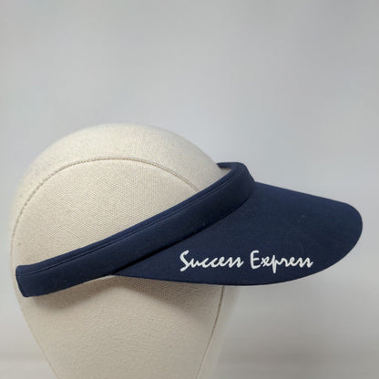 Success Express Women's Sun Visor Cap Hat Blue 100% Cotton Graphic