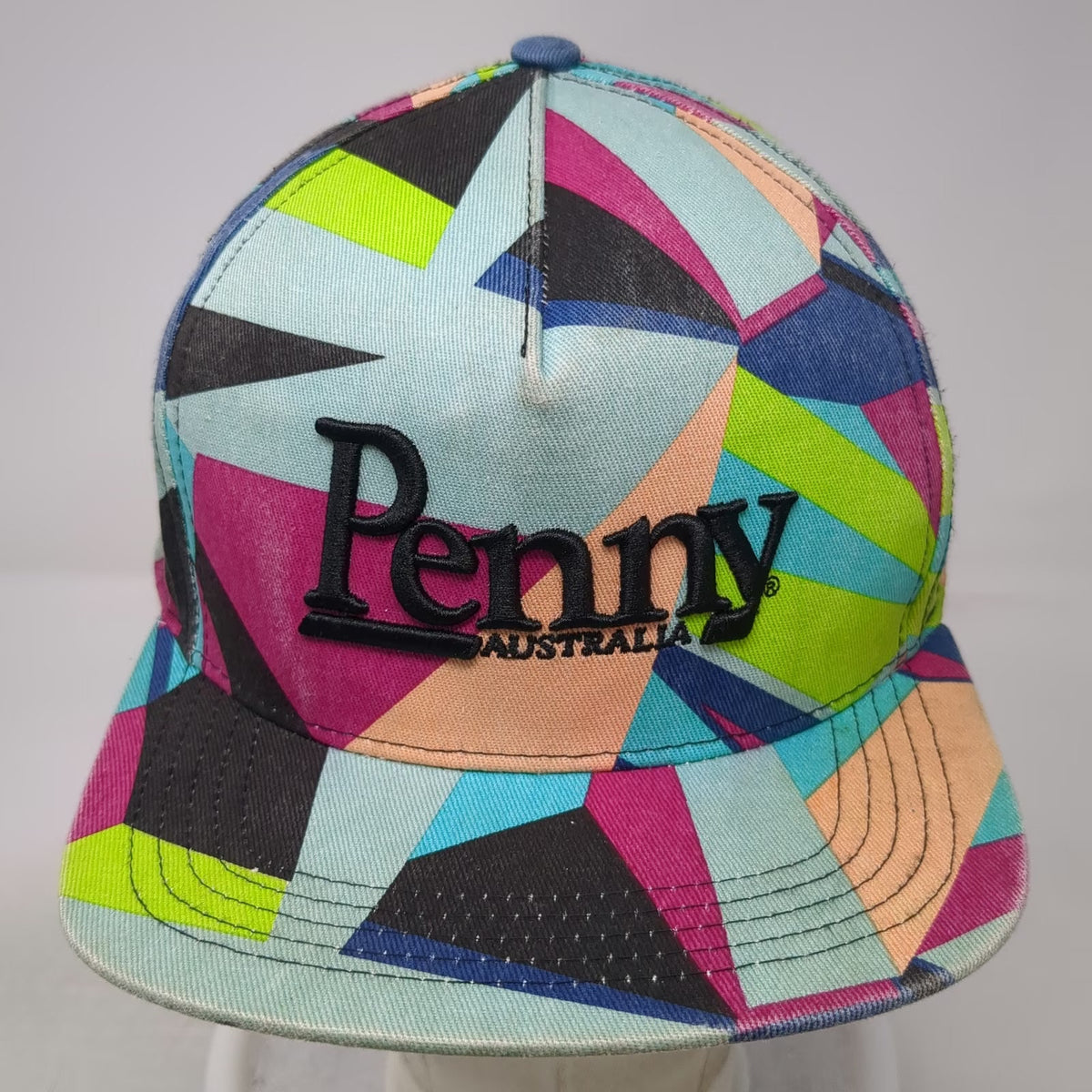 Penny Australia 5 Panel Blue One Size Geometric All Over Print Snapback Hat
