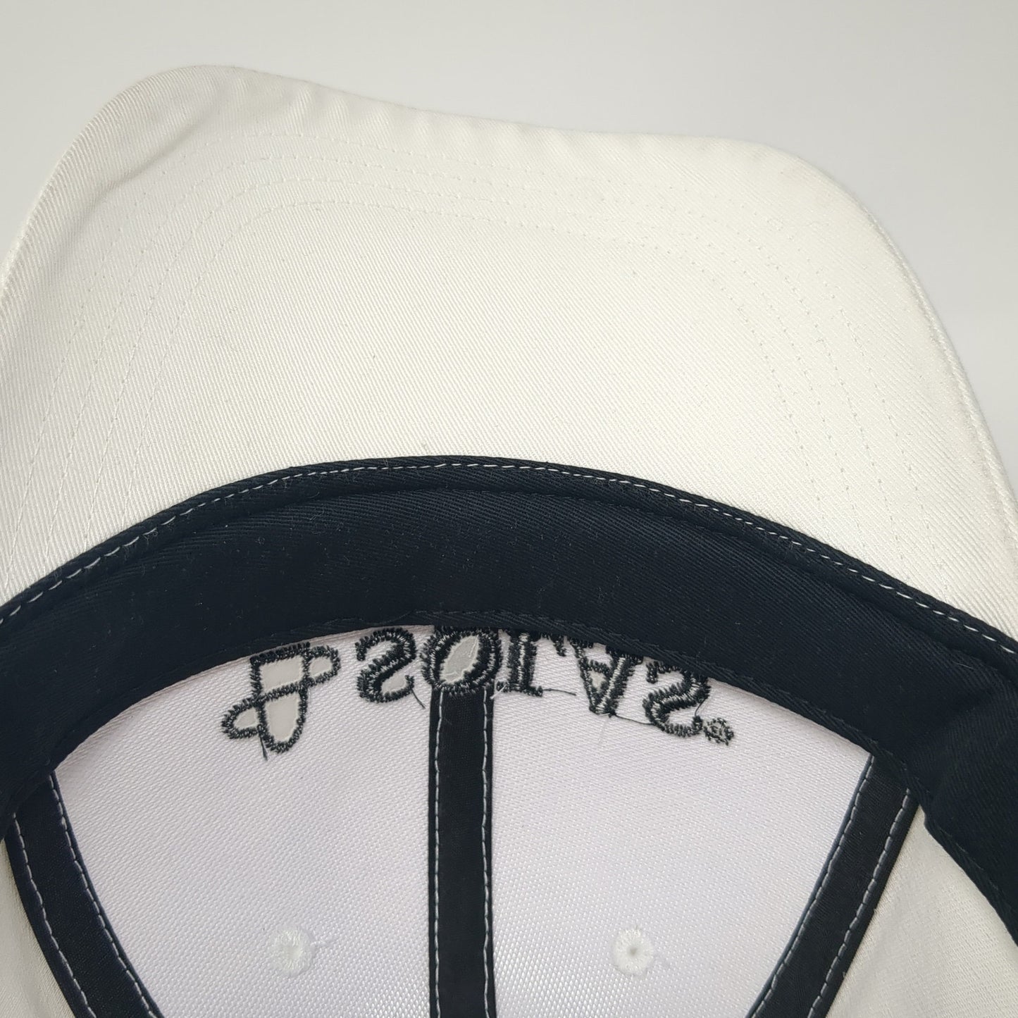 Solas Slideback Baseball Cap White One Size Adjustable Embroidered 6 Panel