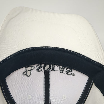 Solas Slideback Baseball Cap White One Size Adjustable Embroidered 6 Panel