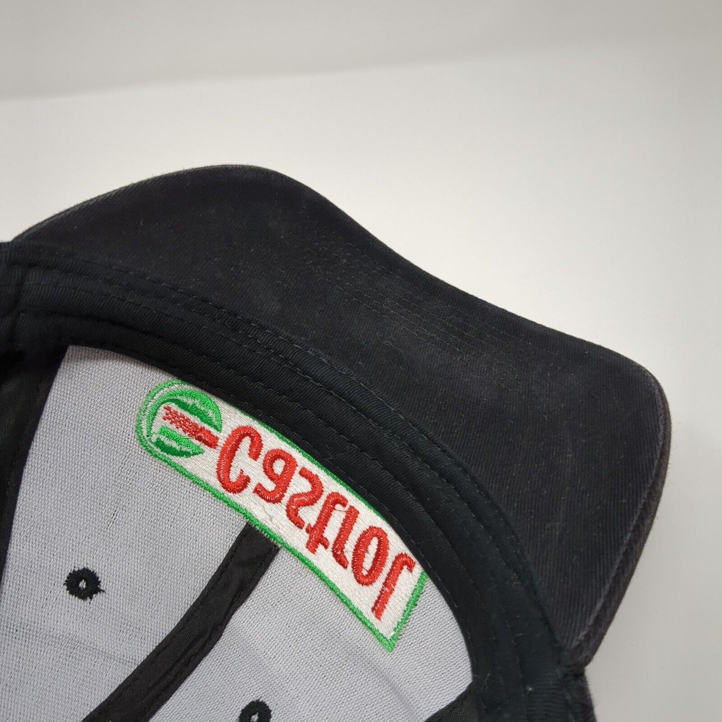 Castrol Strapback Hat Black OSFA Adjustable Embroidered Solid 6 Panel