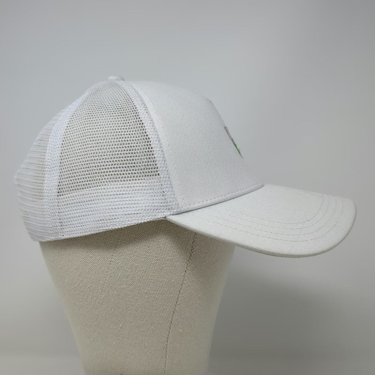 Atlantis Trucker Hat White One Size Spindrift Soda Can Recycled Mesh Snapback