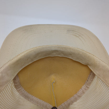 I'm A Love Man Strapback Trucker Hat Tan OS Adjustable Embroidered Mesh Back