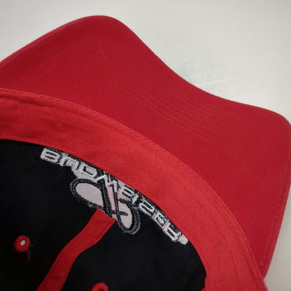 Budweiser Baseball Cap Red One Size Slideback Embroidered Logo Cotton Beer Hat