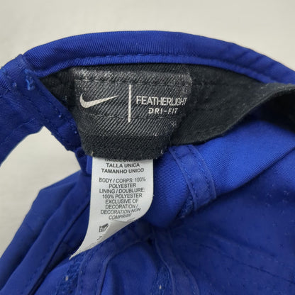 Nike Baseball Cap Blue One Size Dri-Fit Featherlight Mesh Strapback Hat Swoosh