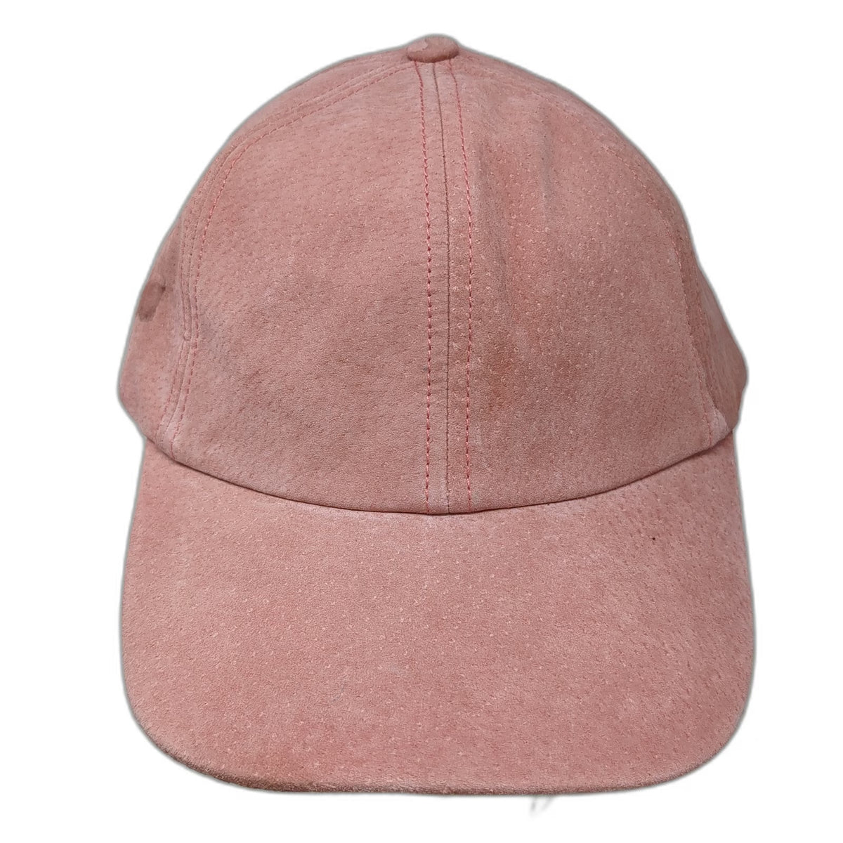 Wyeth Baseball Cap Pink One Size Leather Suede Adjustable Plain Blank Hat