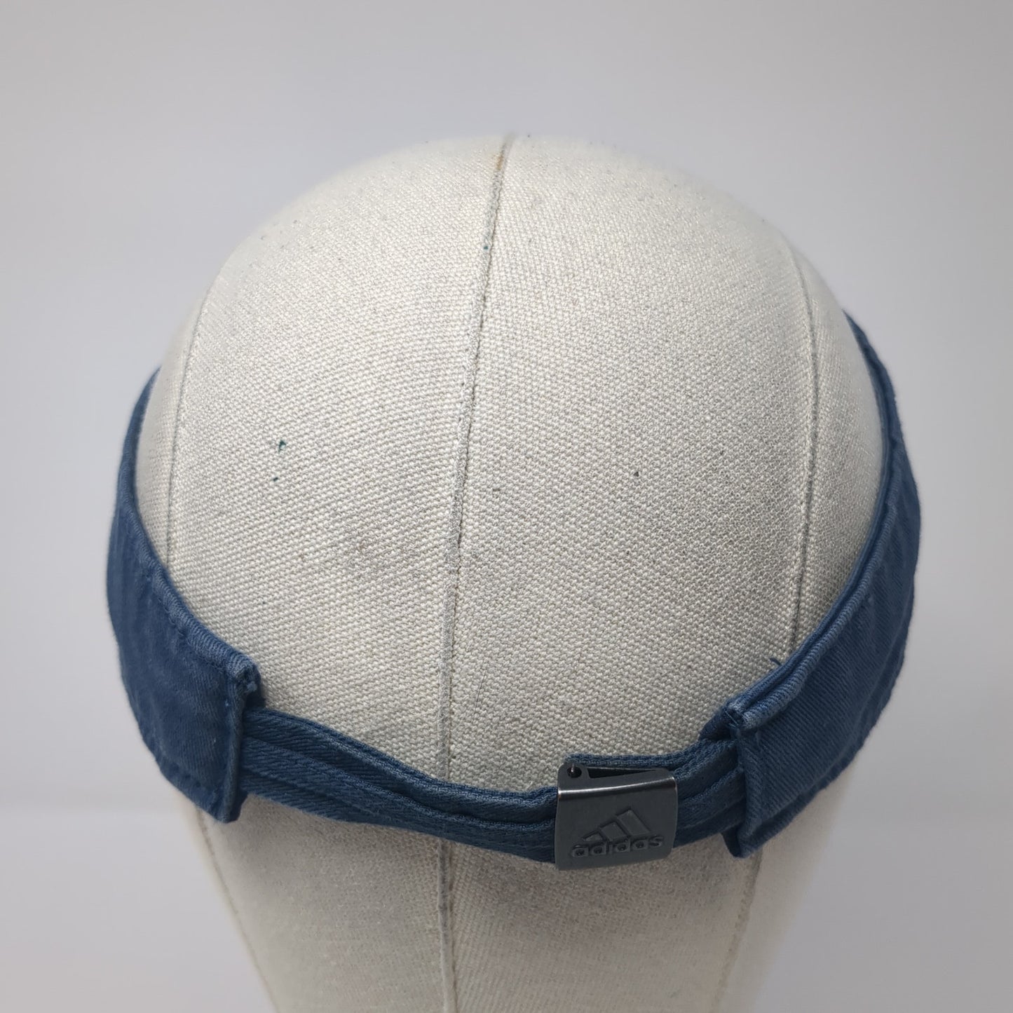 Adidas 3 Stripes Logo Slideback Visor Hat Blue One Size Adjustable