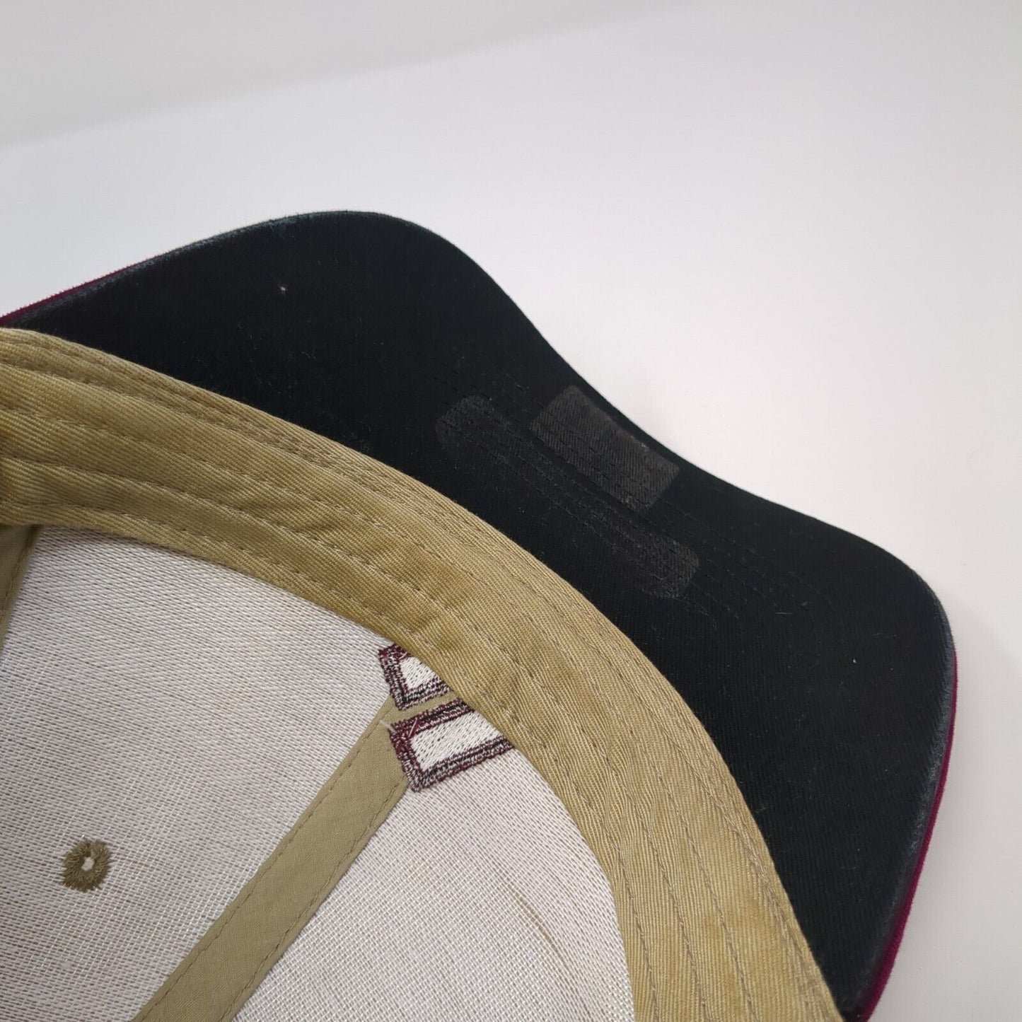 Adidas 3 Stripes Strapback Hat Tan One Size Embroidered Logo 6 Panel