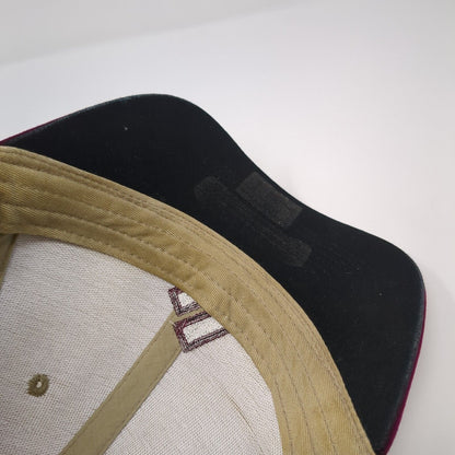 Adidas 3 Stripes Strapback Hat Tan One Size Embroidered Logo 6 Panel