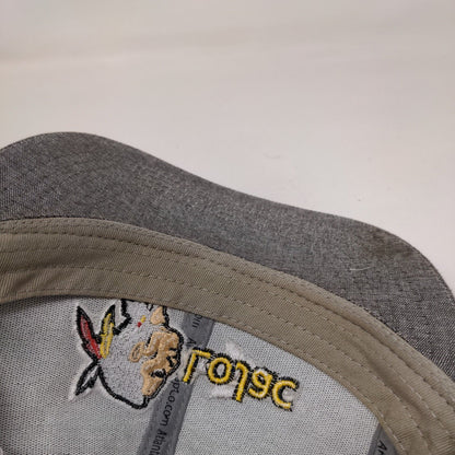 LoJac Snapback Mesh Back Trucker Hat Gray One Size Embroidered 6 Panel