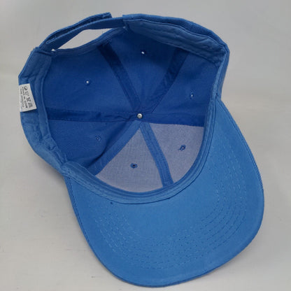 Unbranded Strapback Hat Solid Blue One Size Blank Adjustable Vent Holes