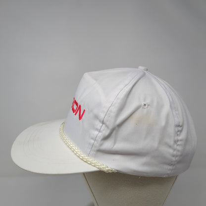Micron Slideback Hat White One Size Adjustable Rope 6 Panel Sportcap