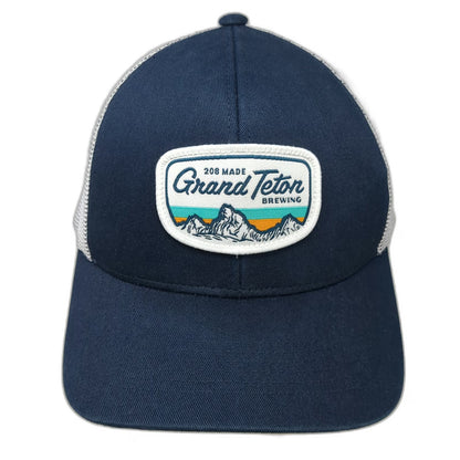Brist Mfg. Trucker Hat Blue One Size Grand Teton Brewing Mountain Patch Mesh