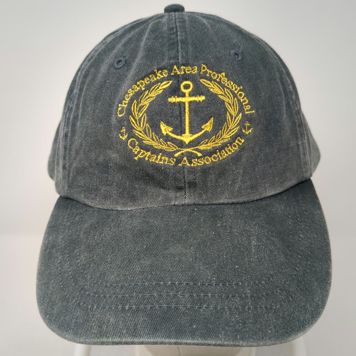 Adams Baseball Cap Green One Size Chesapeake Area Captains Hat Anchor Leather
