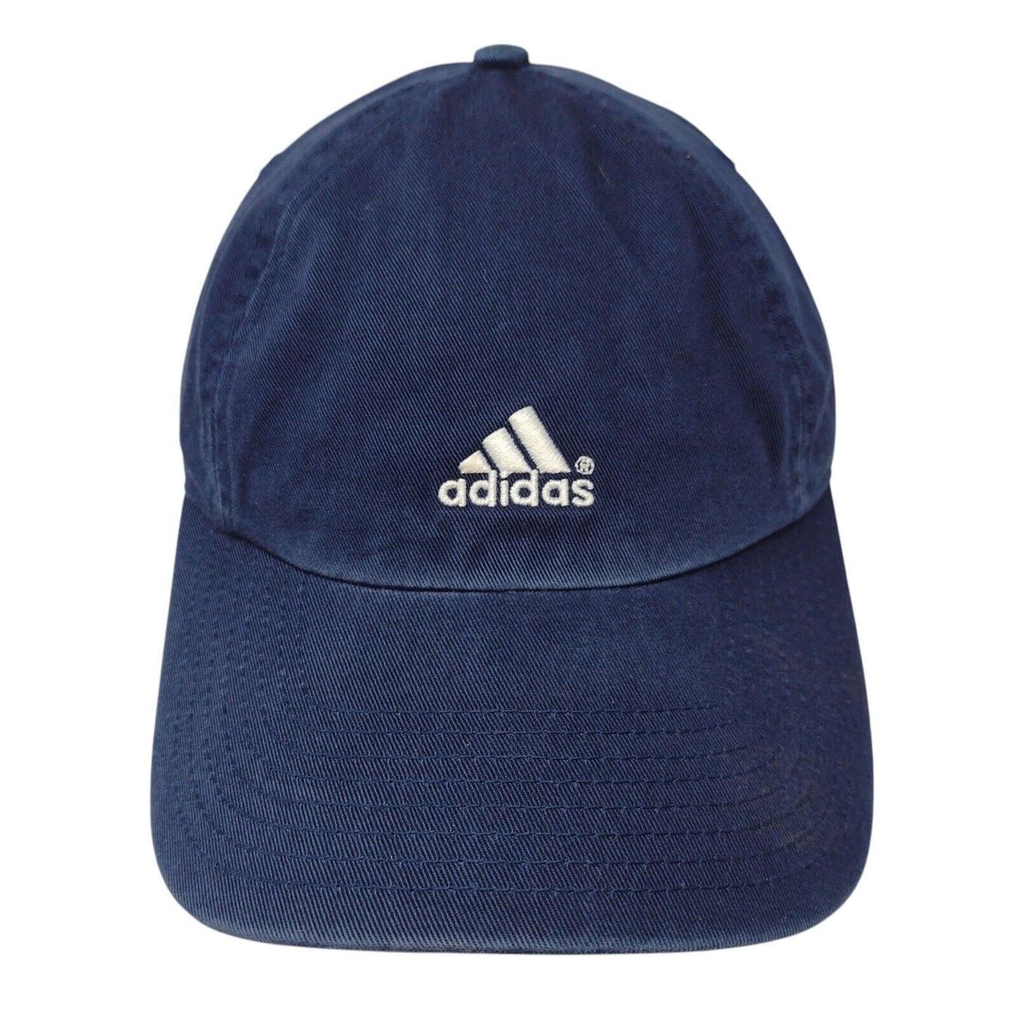 Adidas Slideback Hat Blue OSFA Adjustable Embroidered Vented Holes Cotton