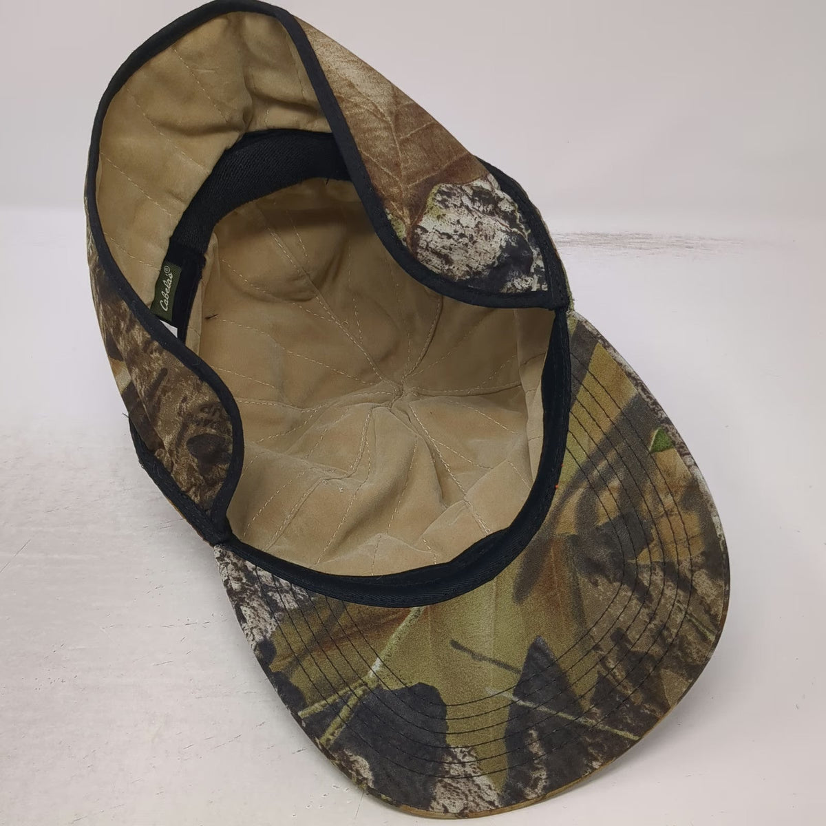 Cabela's Trapper Cap Brown M Gore-Tex Thinsulate Ear Flaps Camo Hat Vintage