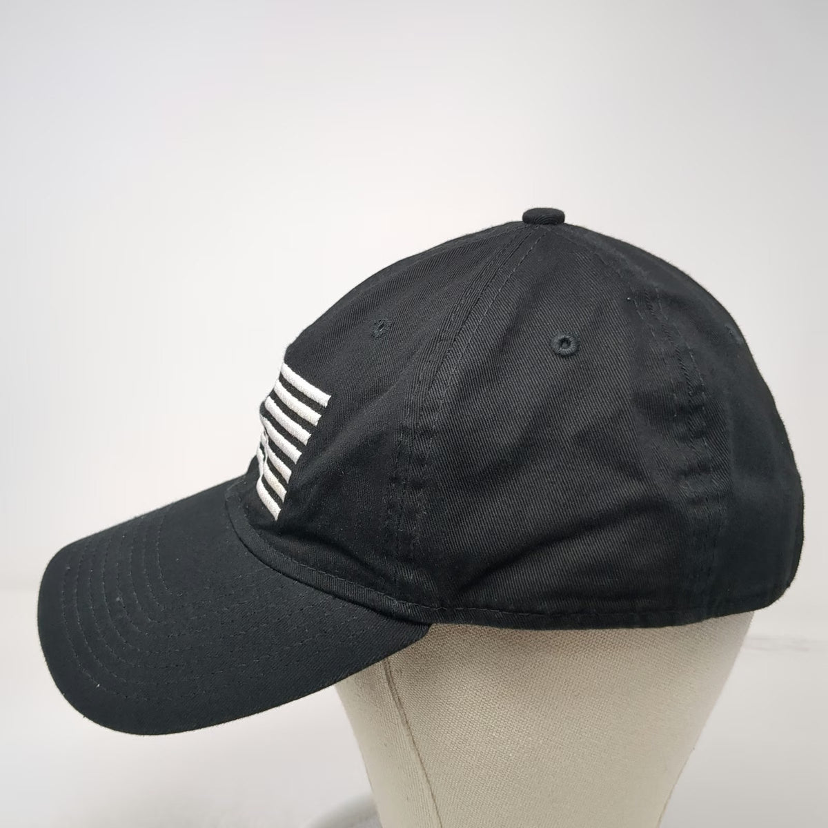 New Era Baseball Cap Black One Size A-CORE Logo Embroidered Cotton Slideback Hat