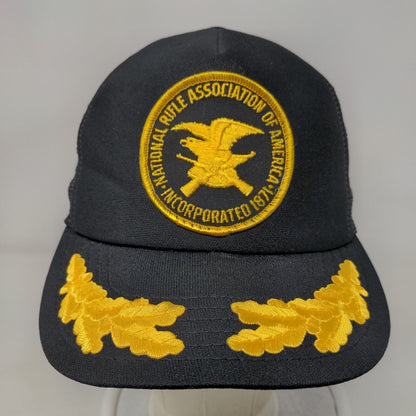 National Rifle Association 1871 Trucker Hat Black OSFA Made USA Scrambled Eggs