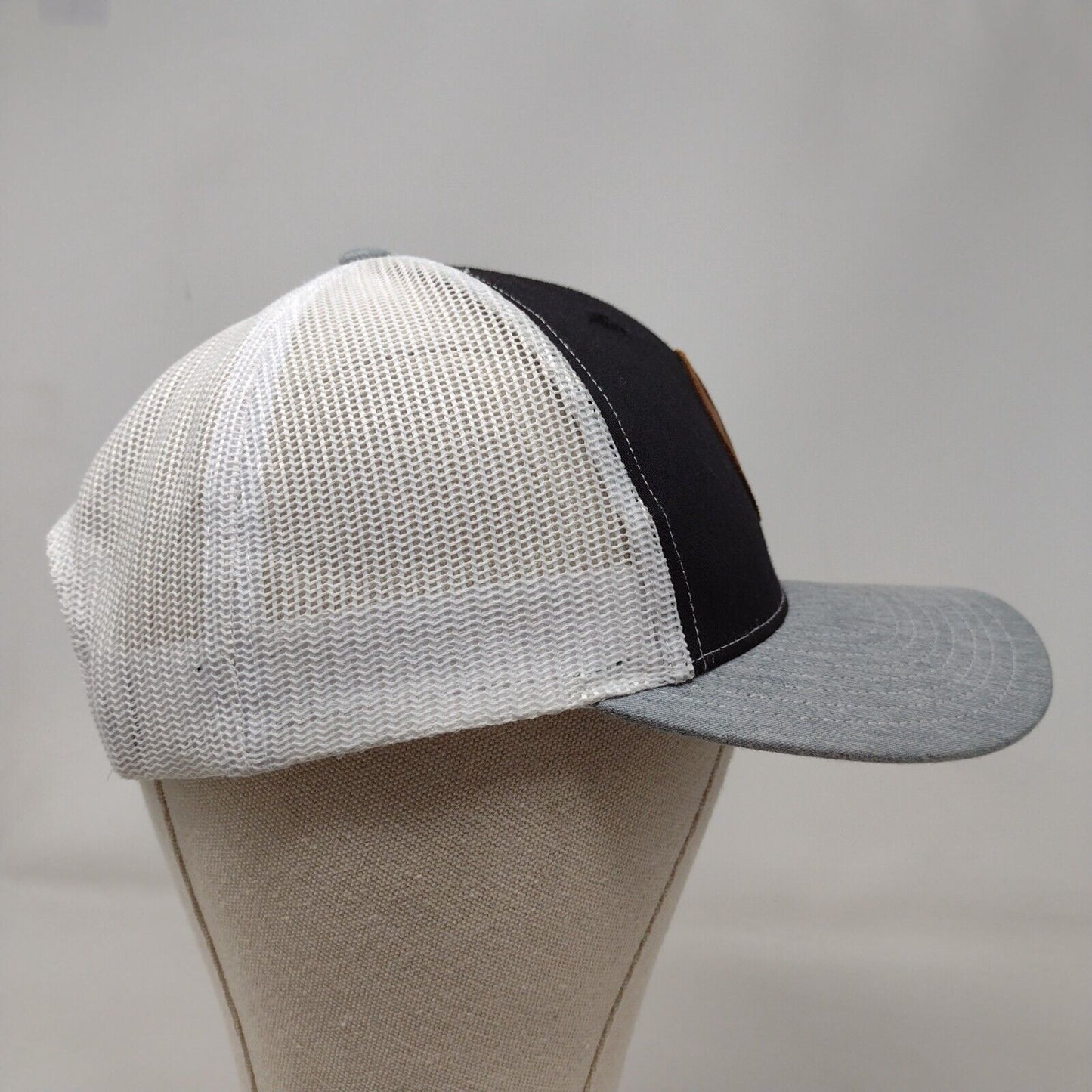 Spuds Leather Patch Snapback Trucker Hat Multi One Size Mesh Back