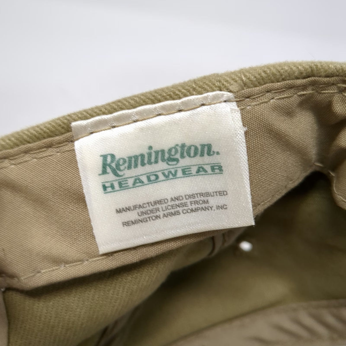 Remington Arms Baseball Cap Brown One Size Slideback Piped Brim Logo Hat
