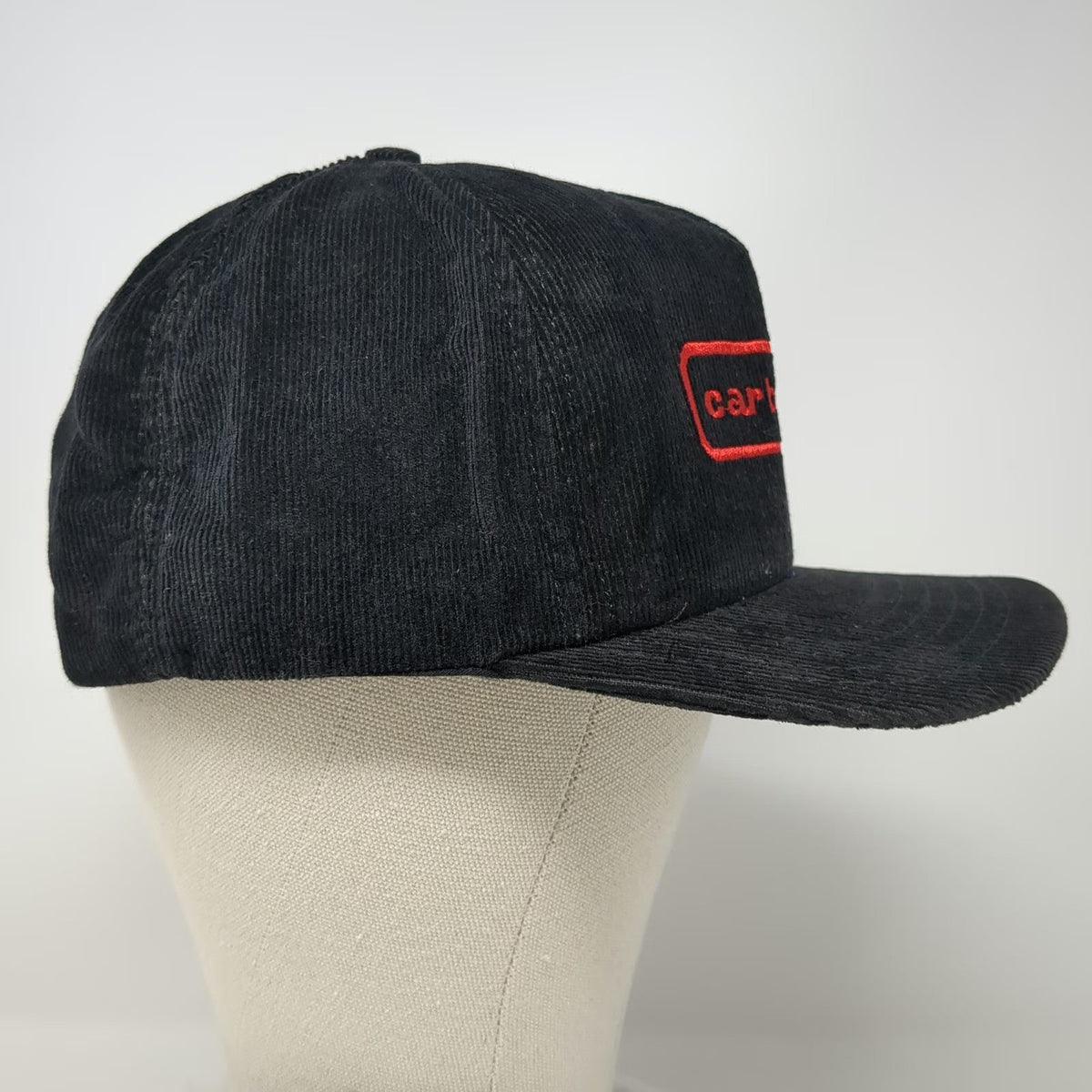 Stylemaster 5 Panel Black Hat One Size Corduroy Snapback Made in USA Carboline