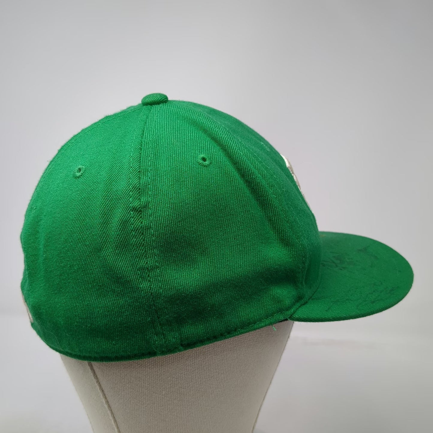 Flexfit Dew Tour Green 7 5/8 Baseball Cap Hat Autographed Signed Fitted Logo