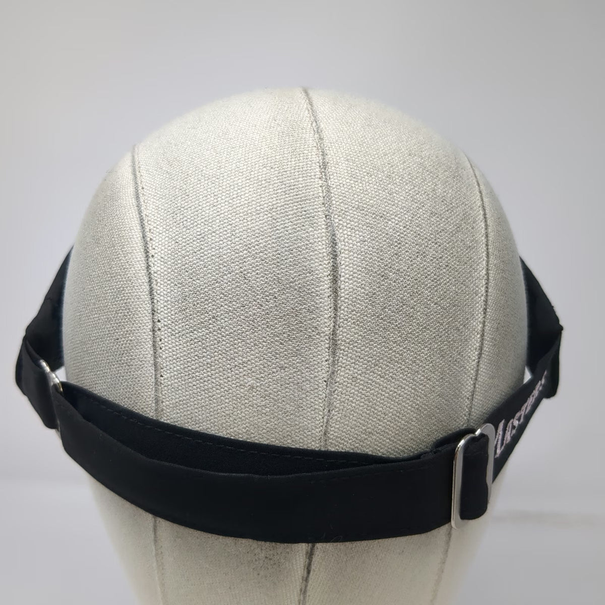 American Needle Masters Visor Black One Size Strapback Golf Hat Logo Embroidery