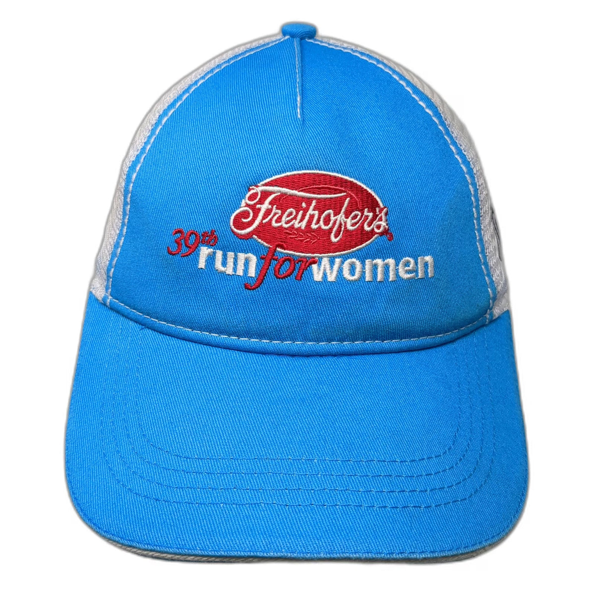 5 Panel Blue Hat One Size Freihofer's 39th Run for Women Mesh Strapback Race