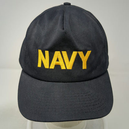 Port Authority Trucker Black One Size Hat Navy Embroidery Snapback Made in USA