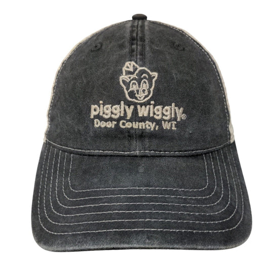 Piggly Wiggly Door County, WI Snapback Trucker Hat Gray OS Embroidered Mesh Back