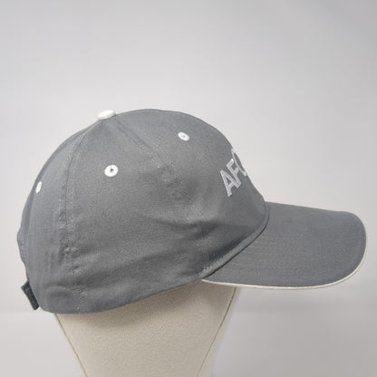 AFQAM Strapback Hat Gray One Size Adjustable Embroidered Solid 6 Panel