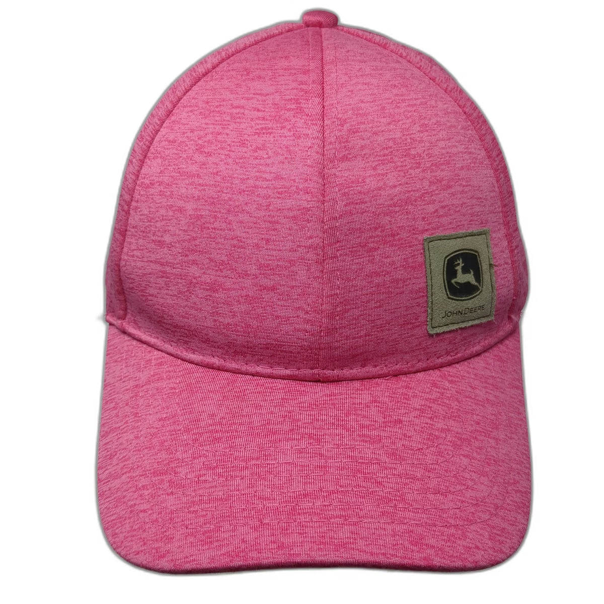John Deere Snapback Pink One Size Hat Heathered Graphic Under Brim Patch Cap