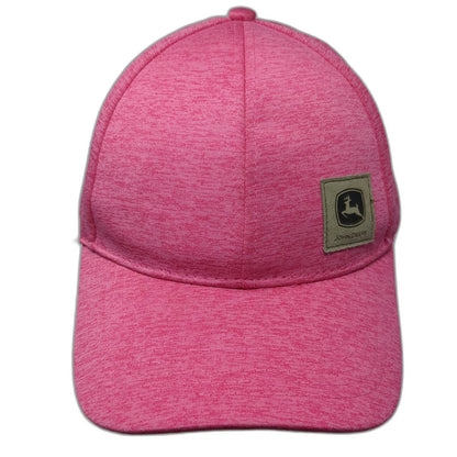John Deere Snapback Pink One Size Hat Heathered Graphic Under Brim Patch Cap