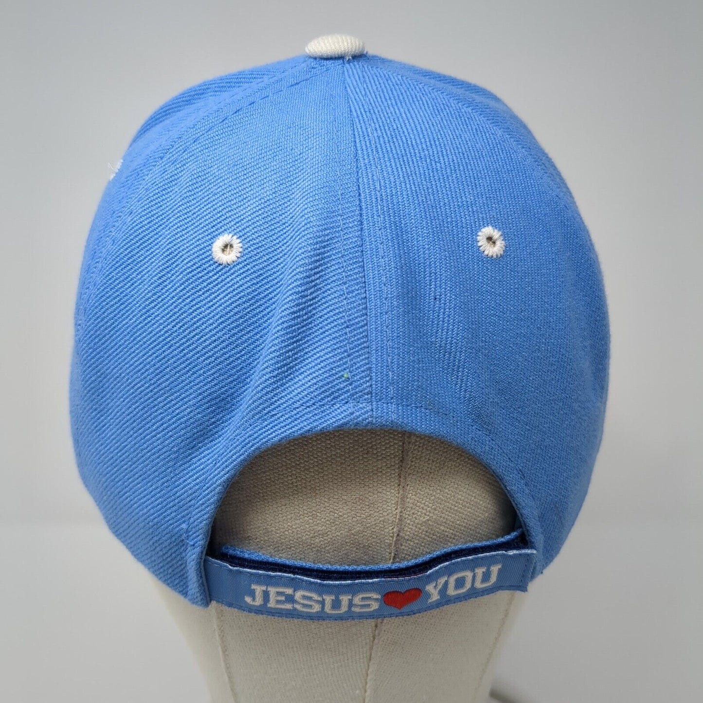 Woman Of Faith Proverbs 31:30 I❤️Jesus Strapback Hat Blue OS Adjustable Hosanna