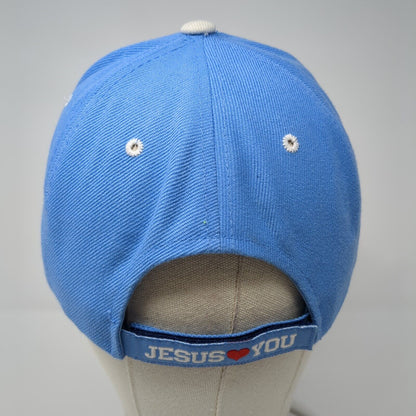 Woman Of Faith Proverbs 31:30 I❤️Jesus Strapback Hat Blue OS Adjustable Hosanna