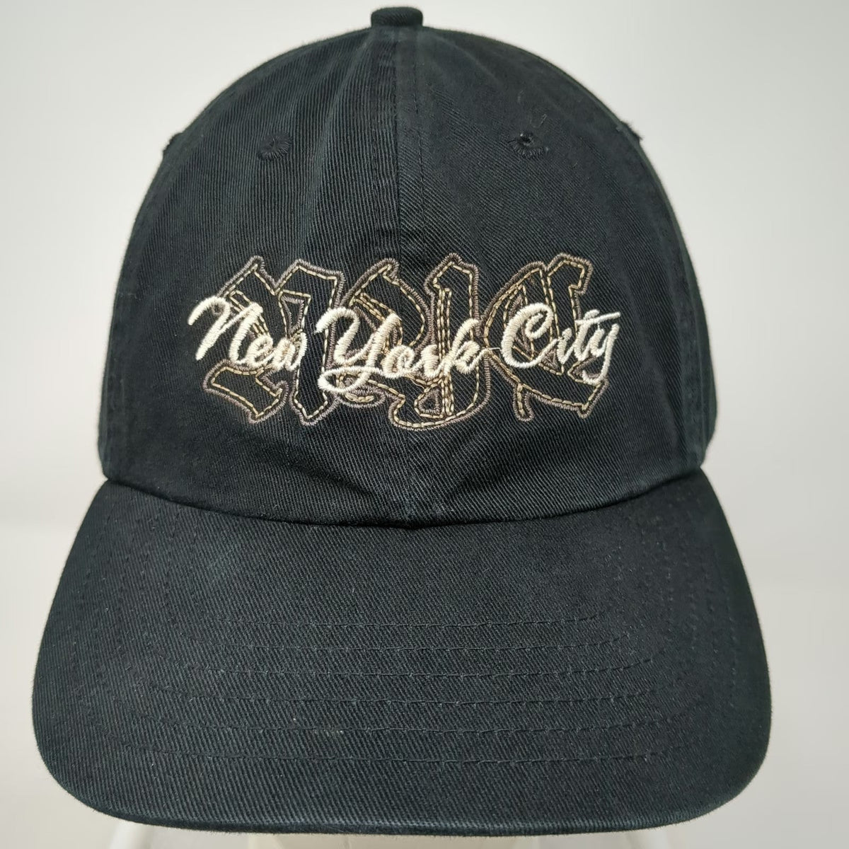 Baseball Cap Black One Size New York City NYC Embroidered Adjustable Cotton Hat