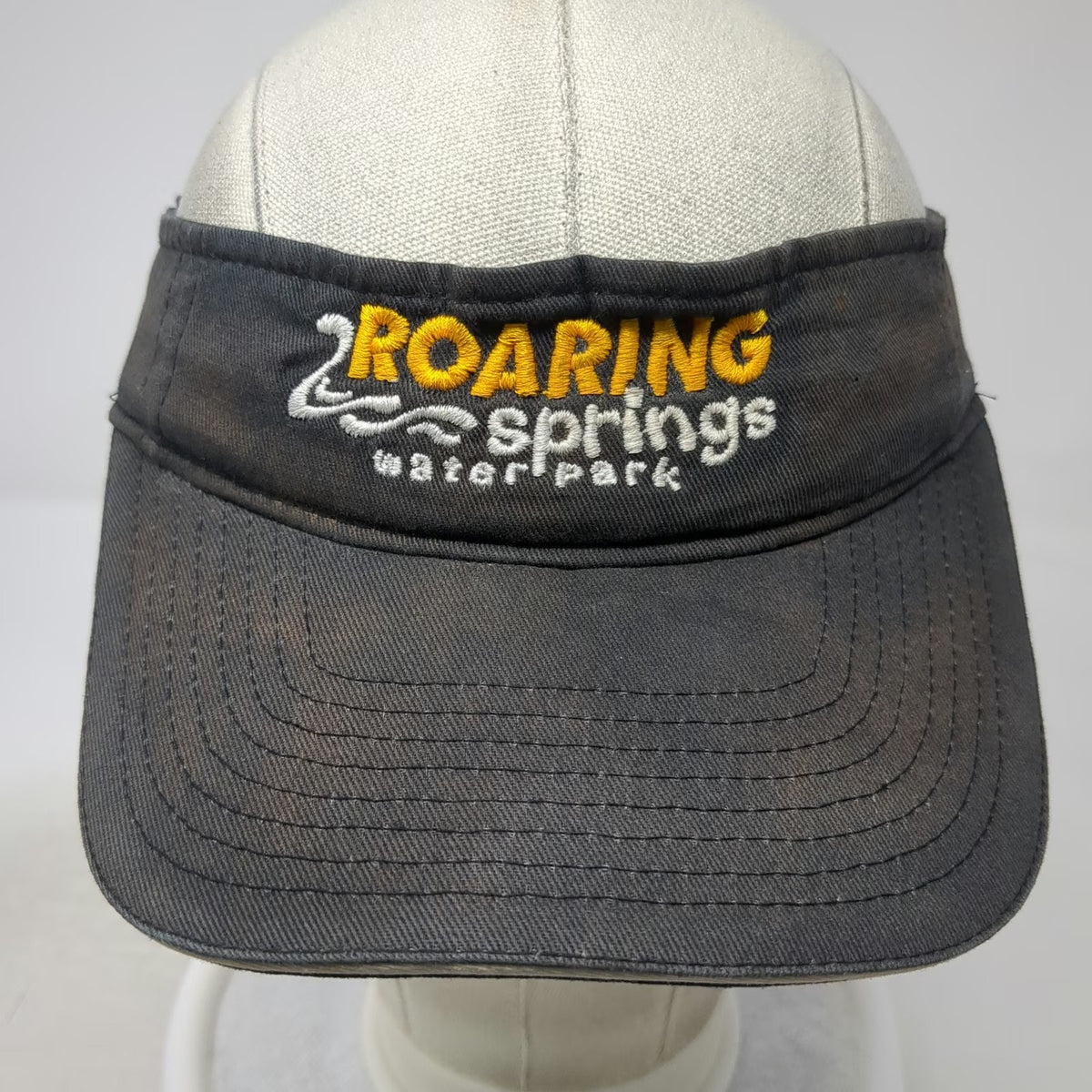 Imagen Visor Black One Size Roaring Springs Water Park Hat Adjustable Cotton