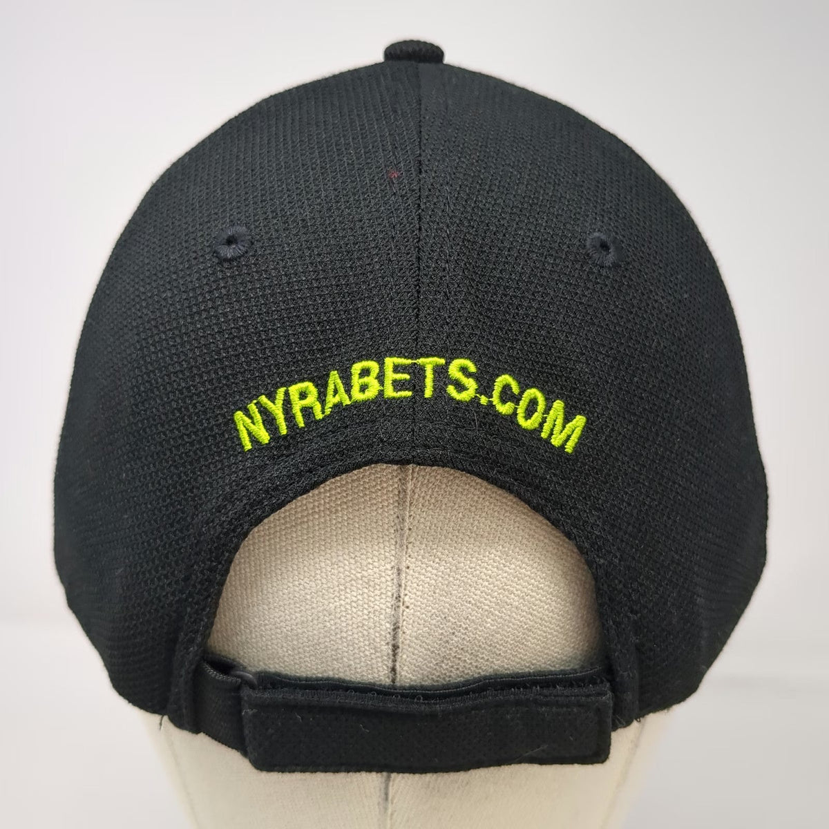 NYRA Bets Horse Racing Betting Black Baseball Cap One Size Hat Strapback Mesh